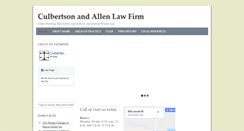 Desktop Screenshot of culbertsonandallenlawfirm.com