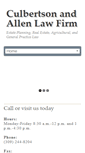 Mobile Screenshot of culbertsonandallenlawfirm.com